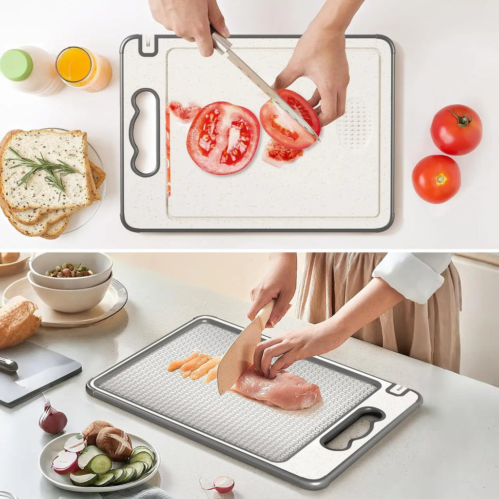 Double Sided Stainless Steel Cutting Board